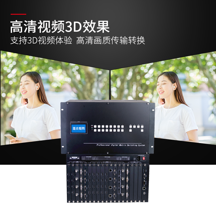 数字高清HDMI/DVI/SDI/IP多信号视频混合矩阵主机